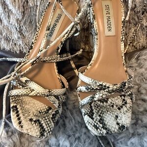 Steve Madden Women's Snakeskin Strappy Heels